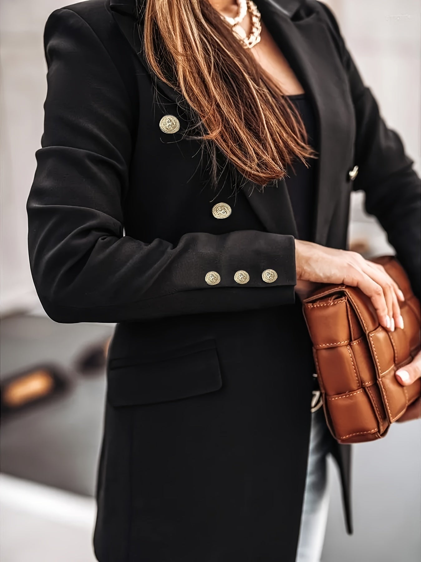 Women’s Structured Blazer | Button Details
