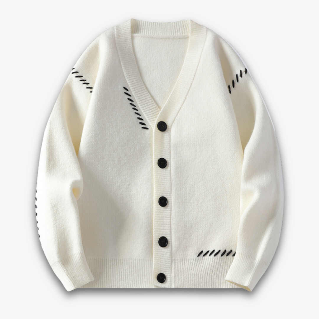 Men’s Stylish Casual Sweater | Button-Up Design