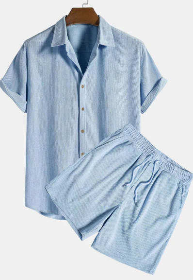 Ensemble pour hommes | Chemise à manches courtes et short