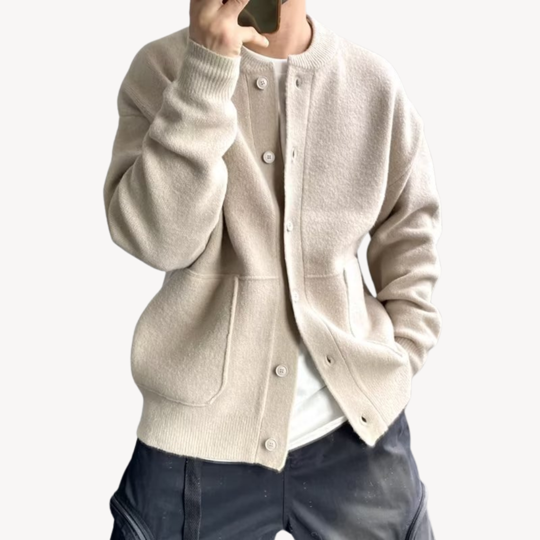 Men’s Oversized Cardigan Button-Up Cardigan | Classic