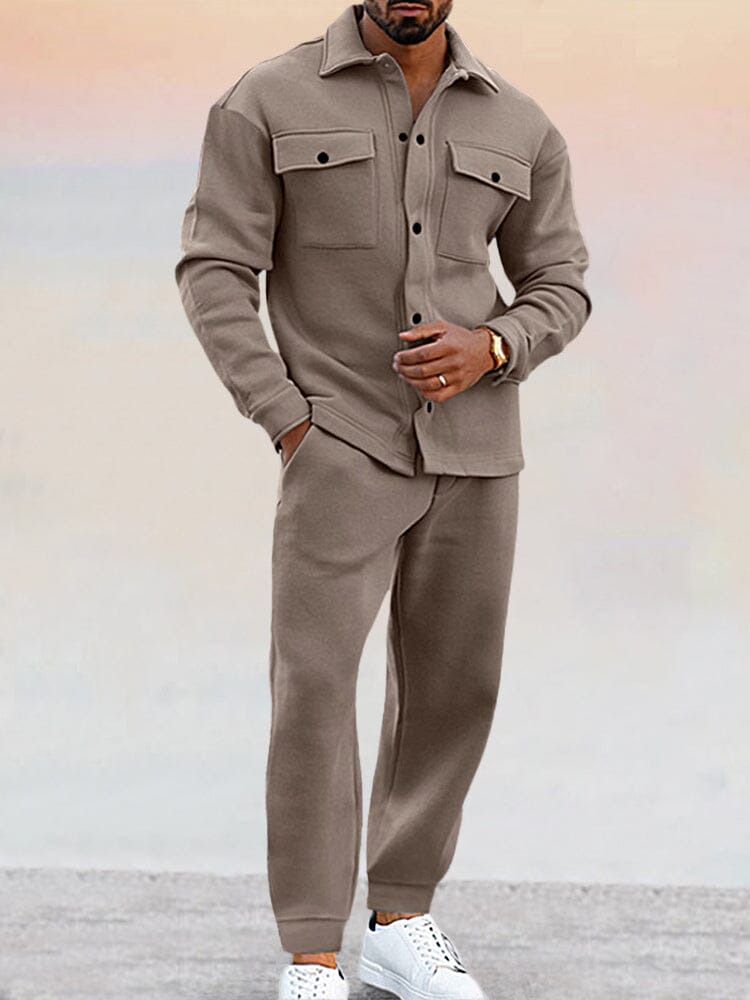 Ensemble Décontracté Elégant Pour Hommes: Chemise A Boutons Et Pantalon | Tendance