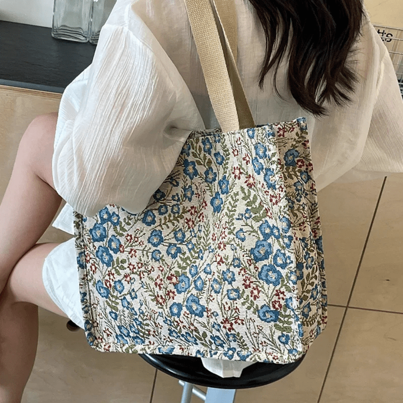 Sac De Shopping Floral Élégant Pour Femmes | Sac de Plage
