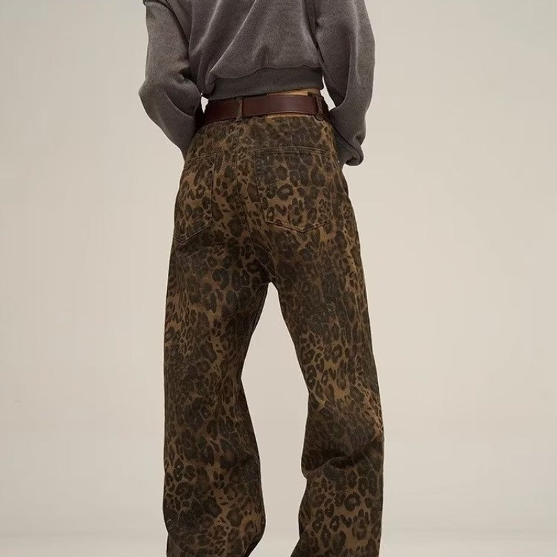 Womens Stylish Leopard Print Trousers | Trendy
