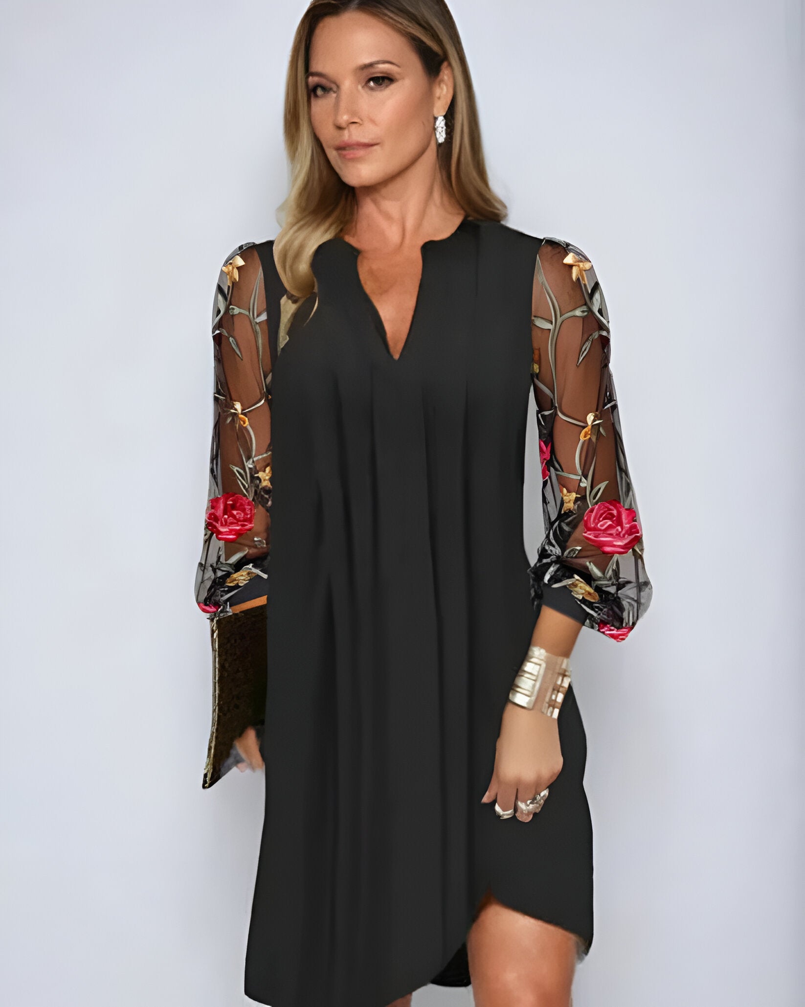Women’s Mini Dress | Sheer Sleeve