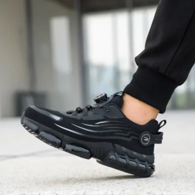 Men's Work Sneakers | Button Closure