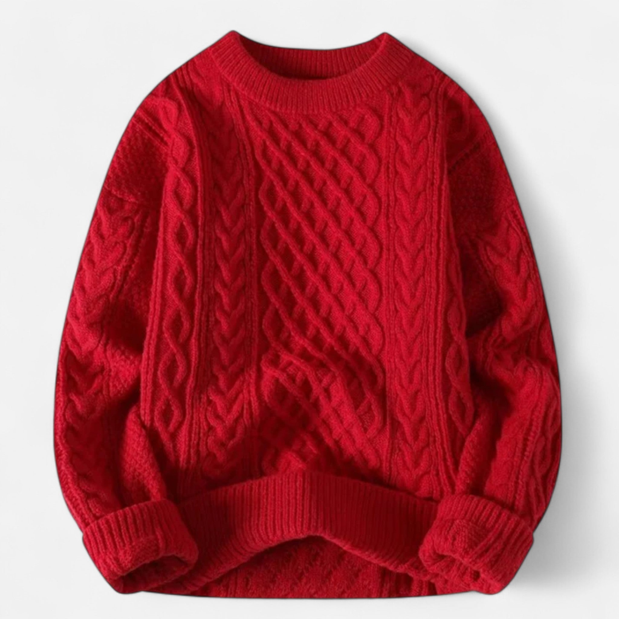Women’s Refined Cable Knit Sweater | Round Neck