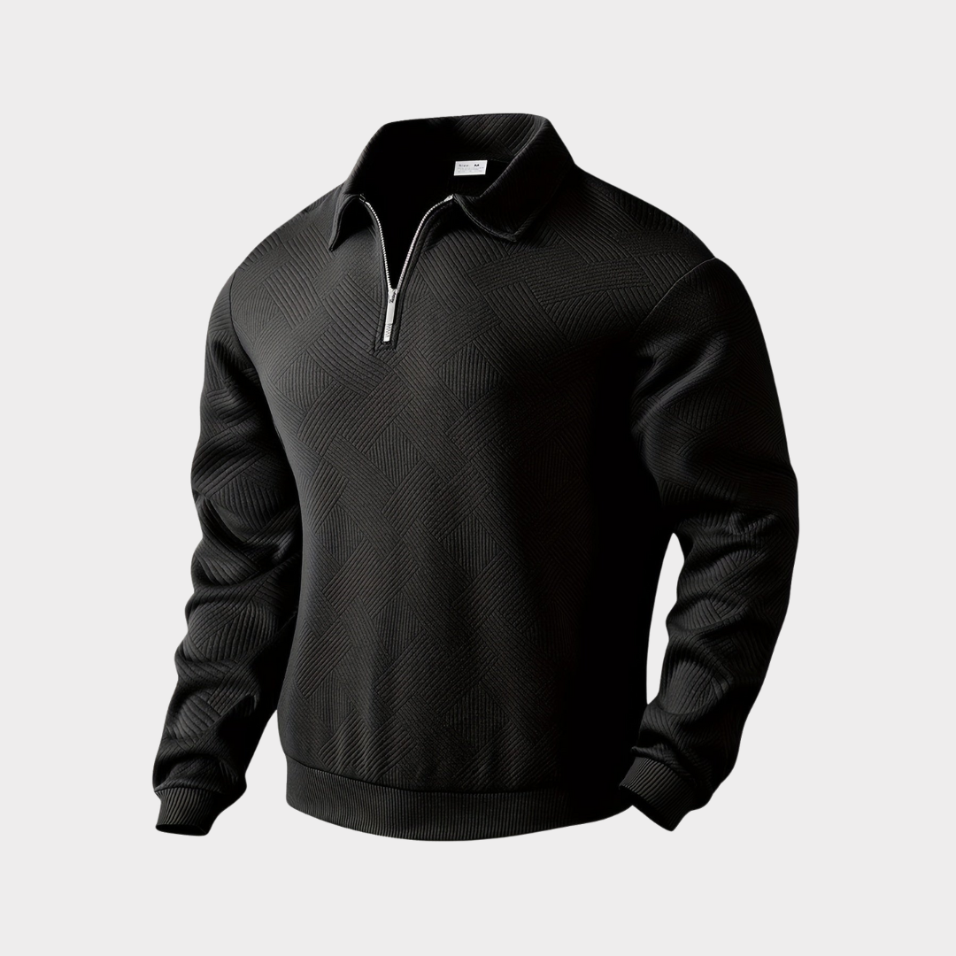 Men’s Vintage Style Sweater | Quarter Zip Design