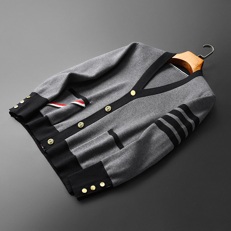 Cardigan Rayé Stylé Pour Hommes | Décontracté