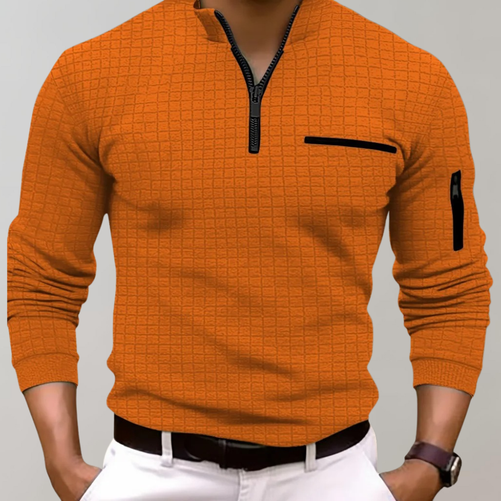 Pull Zippé Confortable Pour Hommes | Chaud