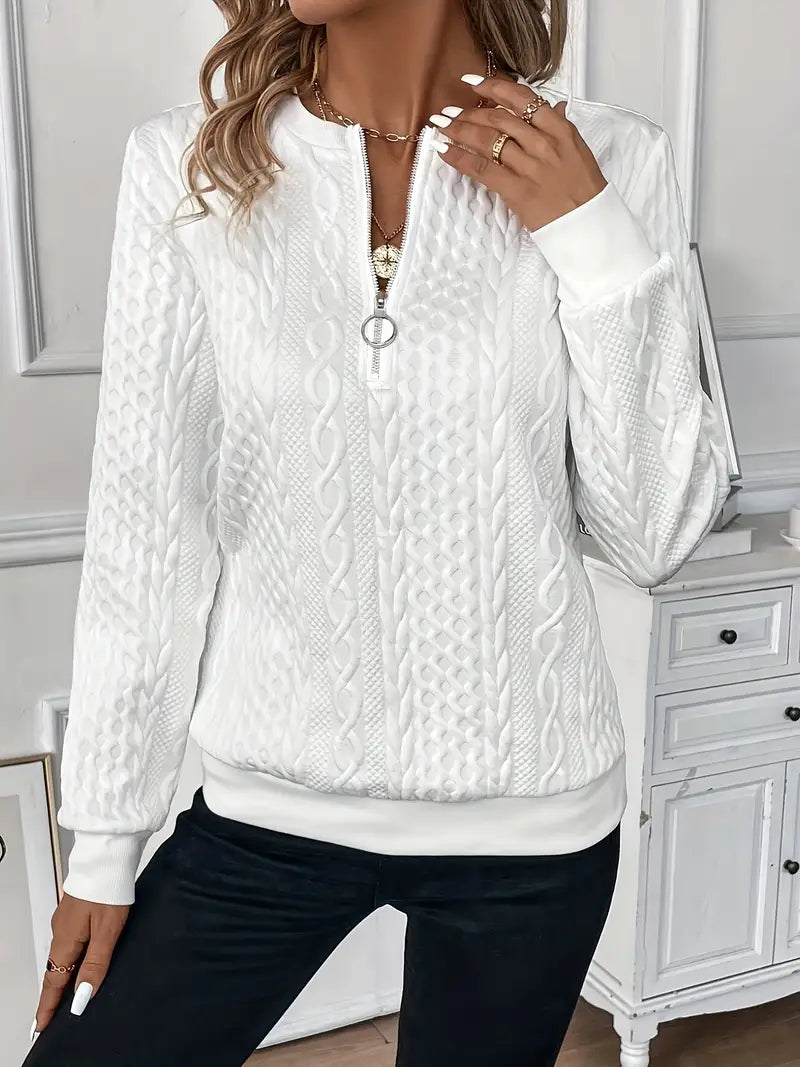 Pull Zippé Elégant Pour Femmes | Décontracté