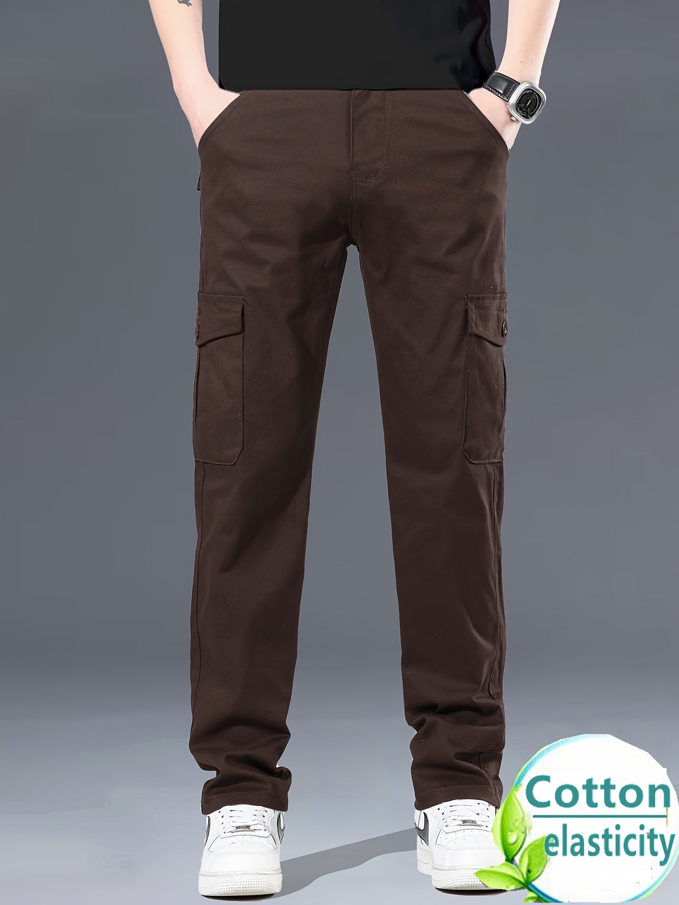 Menss Solid Color Cargo Trouser | Regular Fit