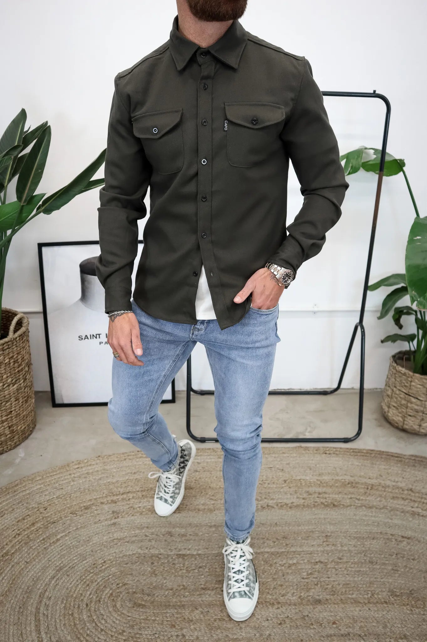 Veste Décontractée A Boutons Pour Hommes | Élégante
