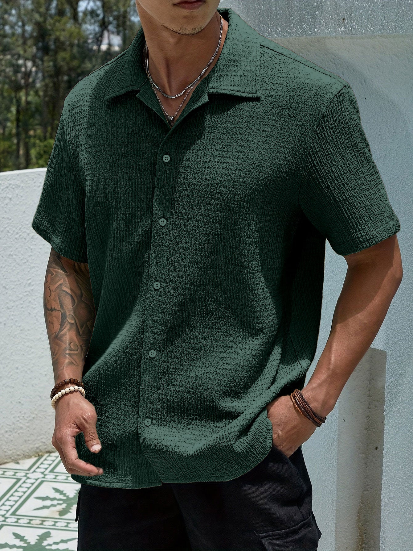 Chemise à Boutons pour Hommes | Décontractée