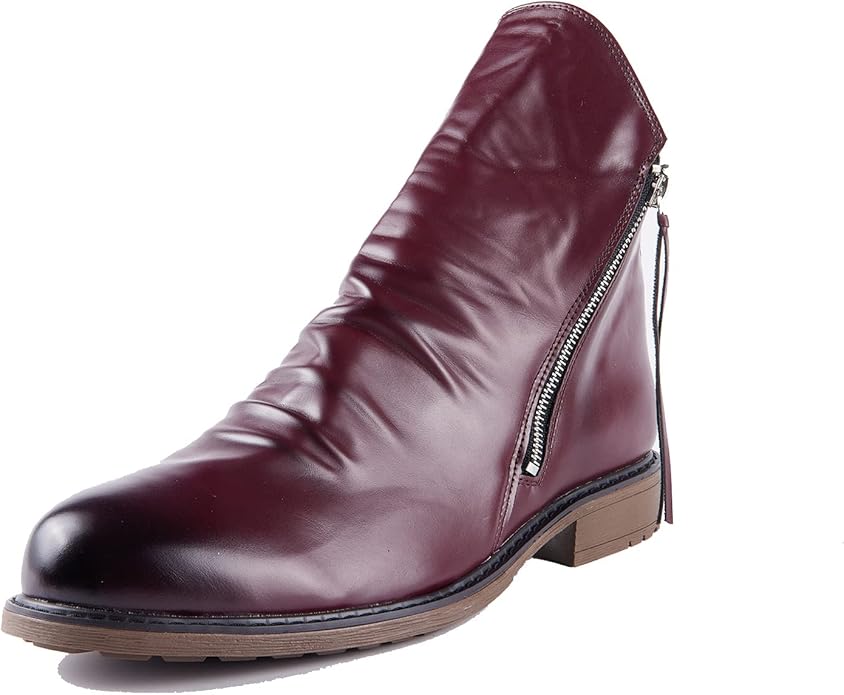Men's Stylish Ankle Boots | Side Zip with Low Heel