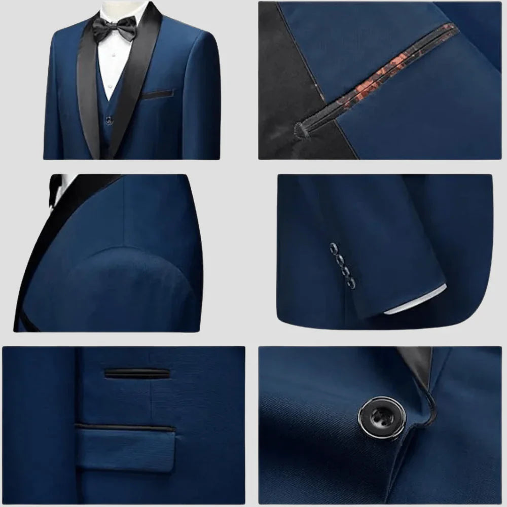 Men’s Classic Tailored Three-Piece Suit | Formal
