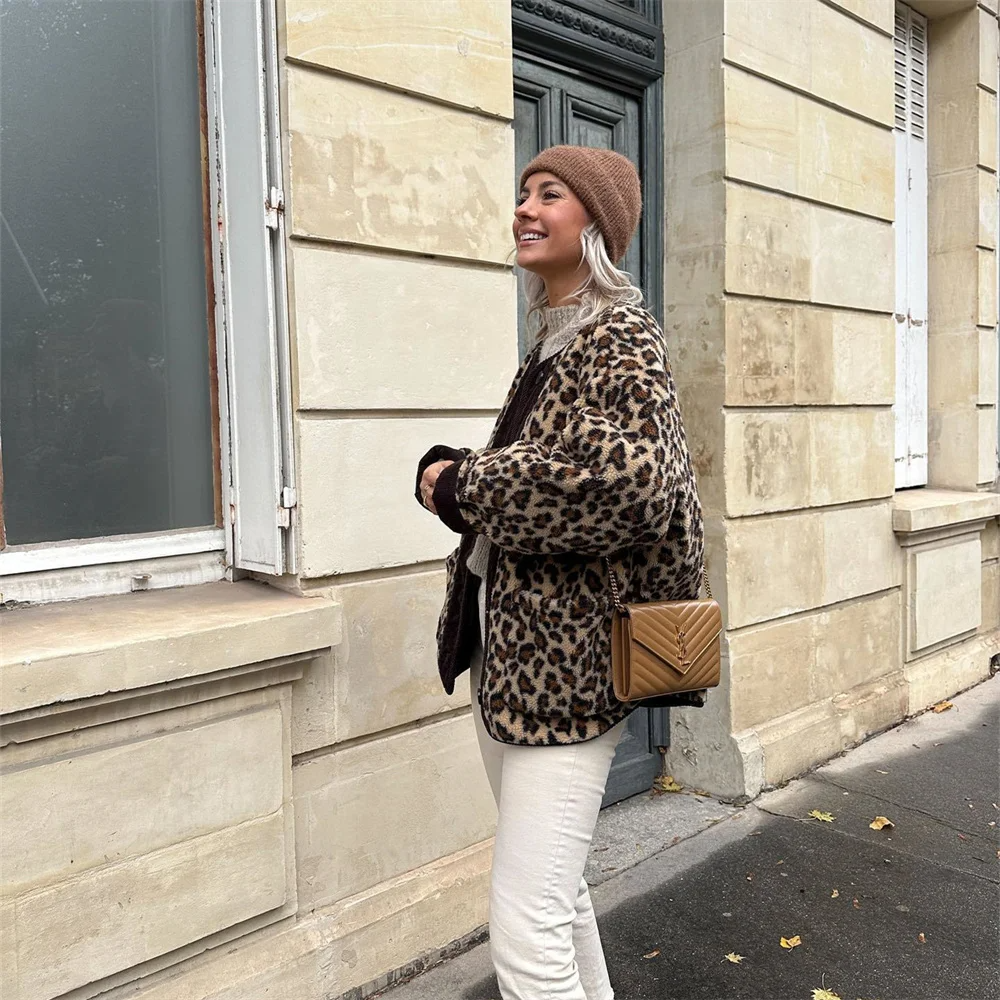 Stylish Women's Leopard Print Jacket | Autumn