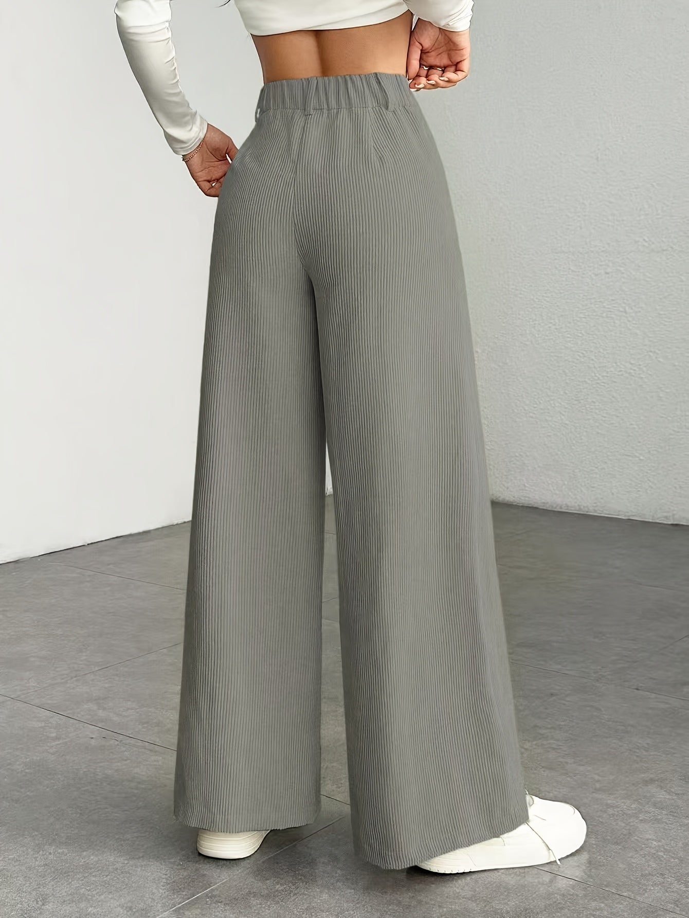 Womens Wide Leg Trousers | High-Waisted