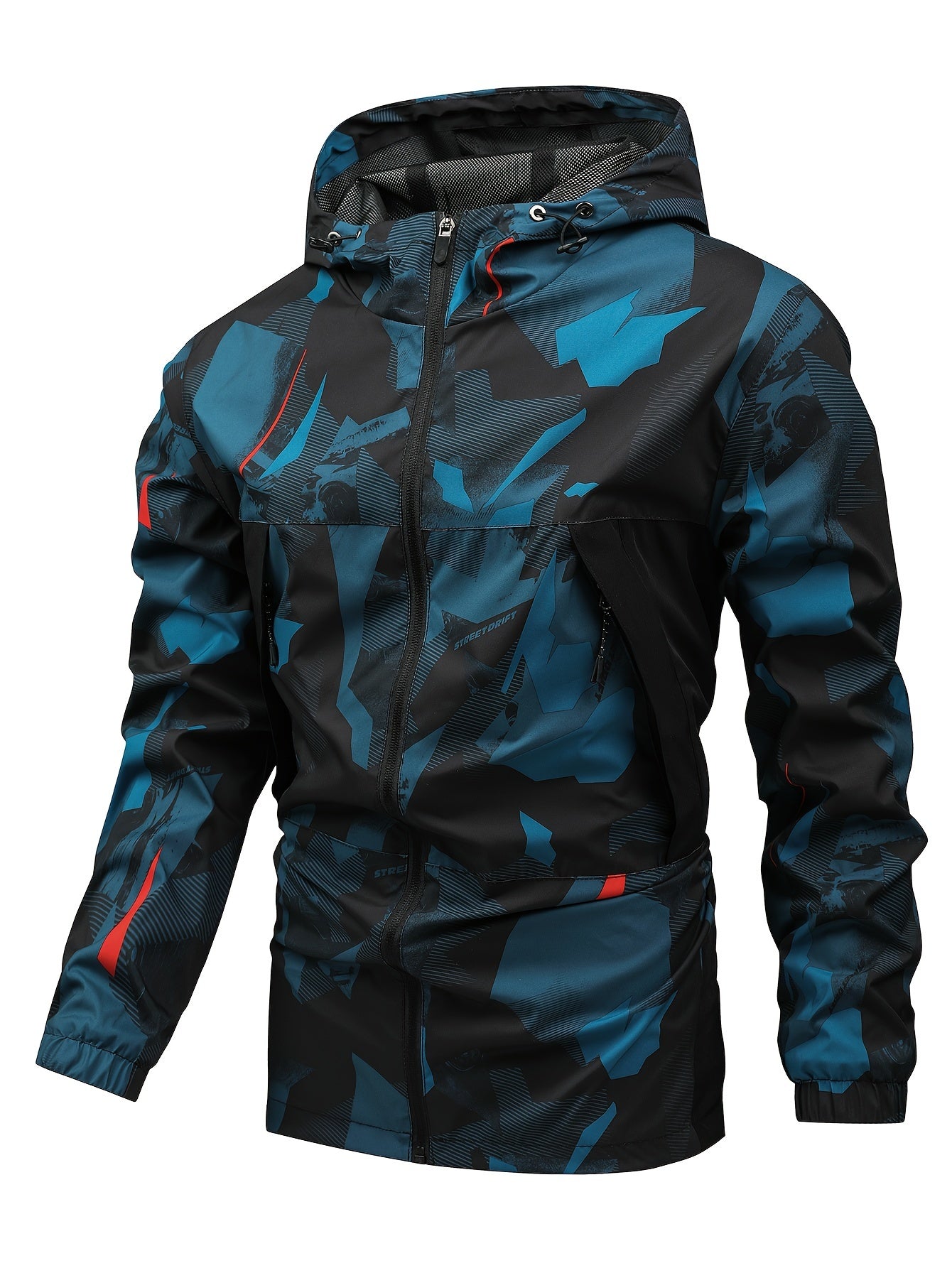 Zip Up Hooded Sweatshirt | Men's Block Hooded
