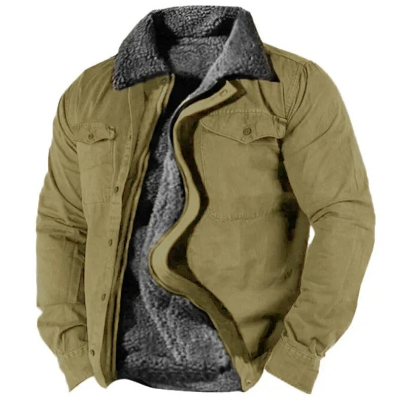 Men’s Structured Zip Jacket | Stand-Collar Style