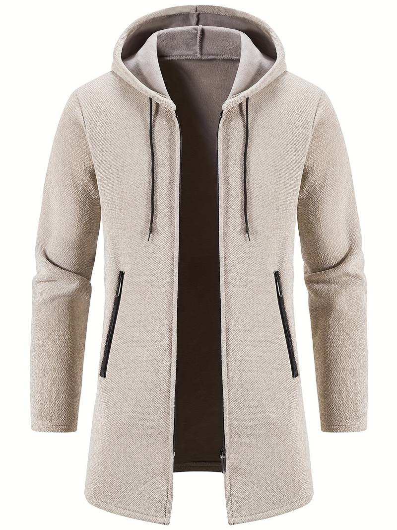 Men’s Zip-Up Hooded Sweatshirt | Warm Style