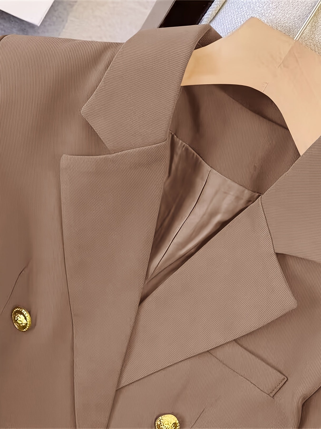 Women’s Tailored Business Blazer | Golden Button Details