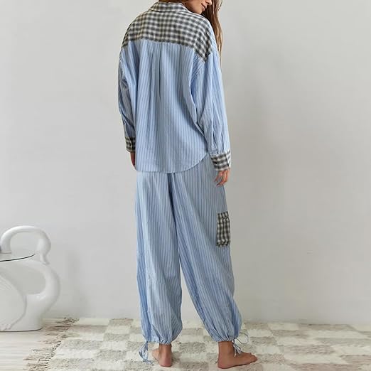 Ensemble Deux Pièces a Carreaux Chic Pour Femmes | Stylé