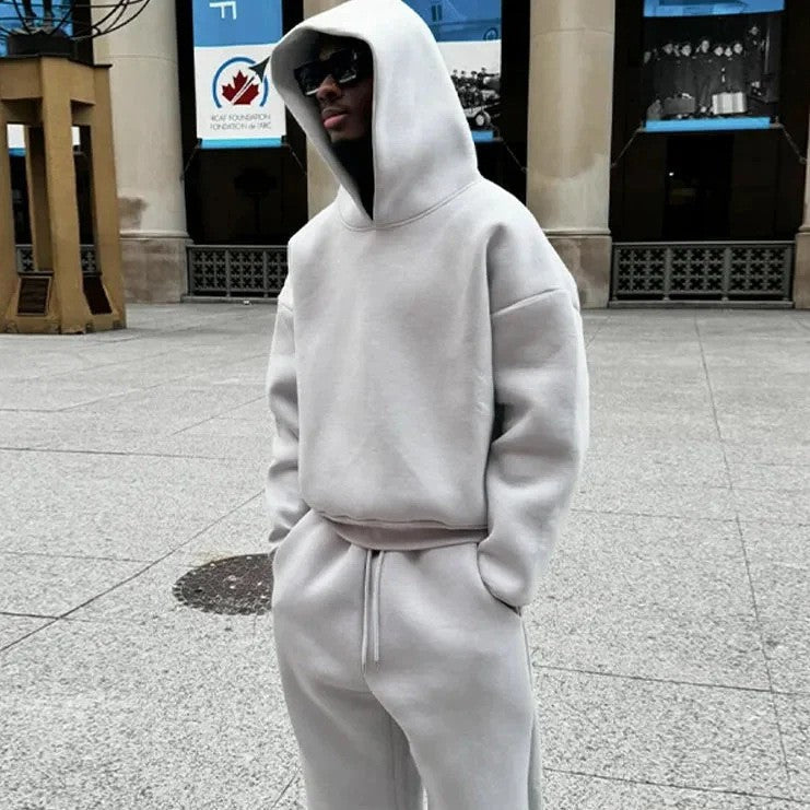 Mens Hoodie Casual Oversized | Drawstring Hood