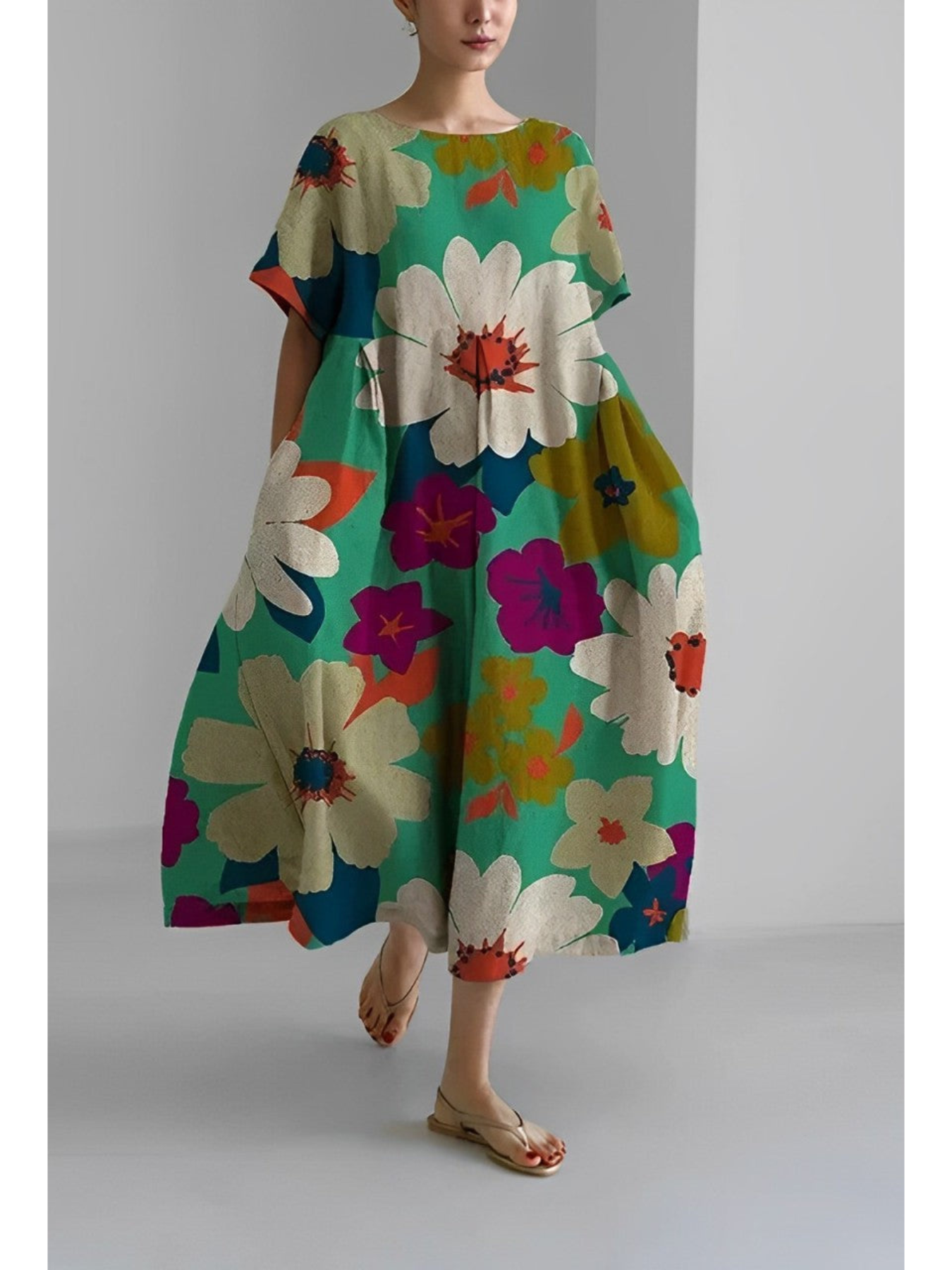 Robe Midi Imprimée pour Femmes | Élégante
