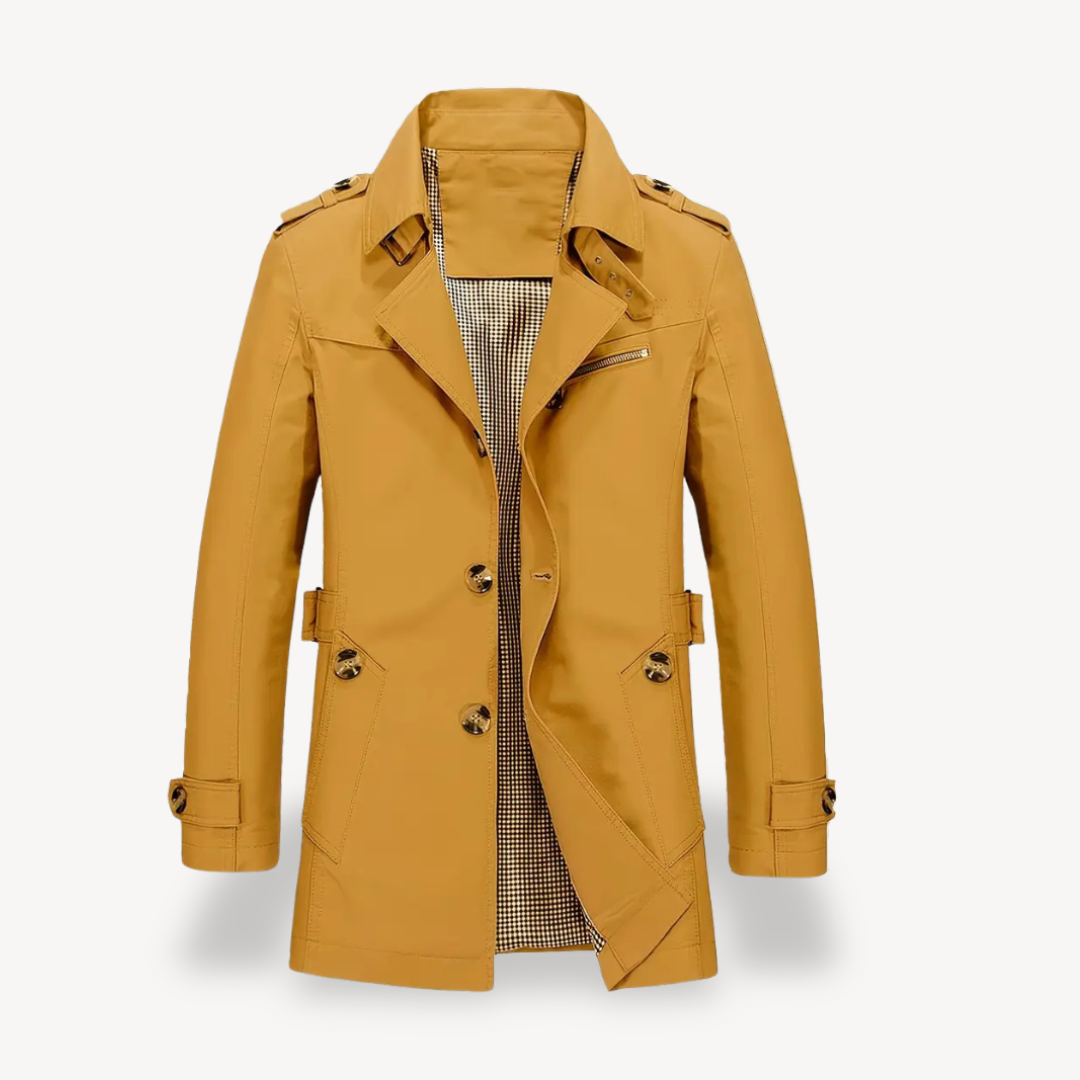 Men’s Tailored Trench Coat | Double-Breasted Design