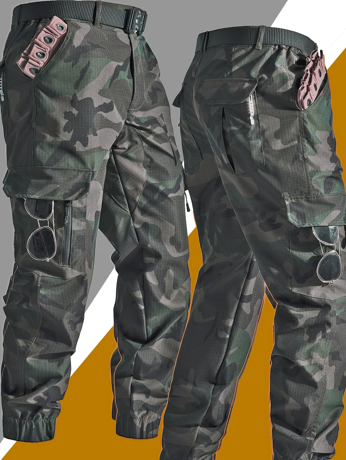 Mens Multi-Pocket Camouflage Work Trouser