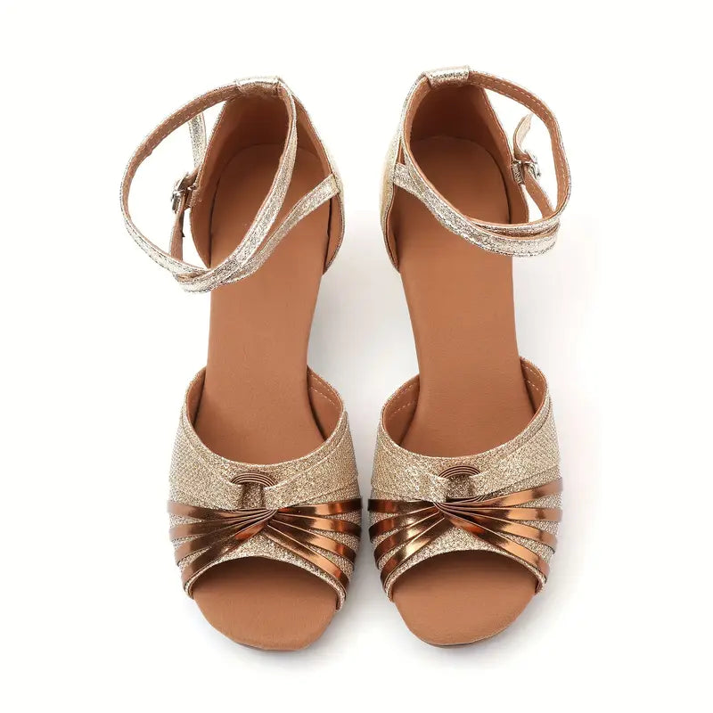 Women’s Twisted-Strap Dance Sandals | Kitten Heels