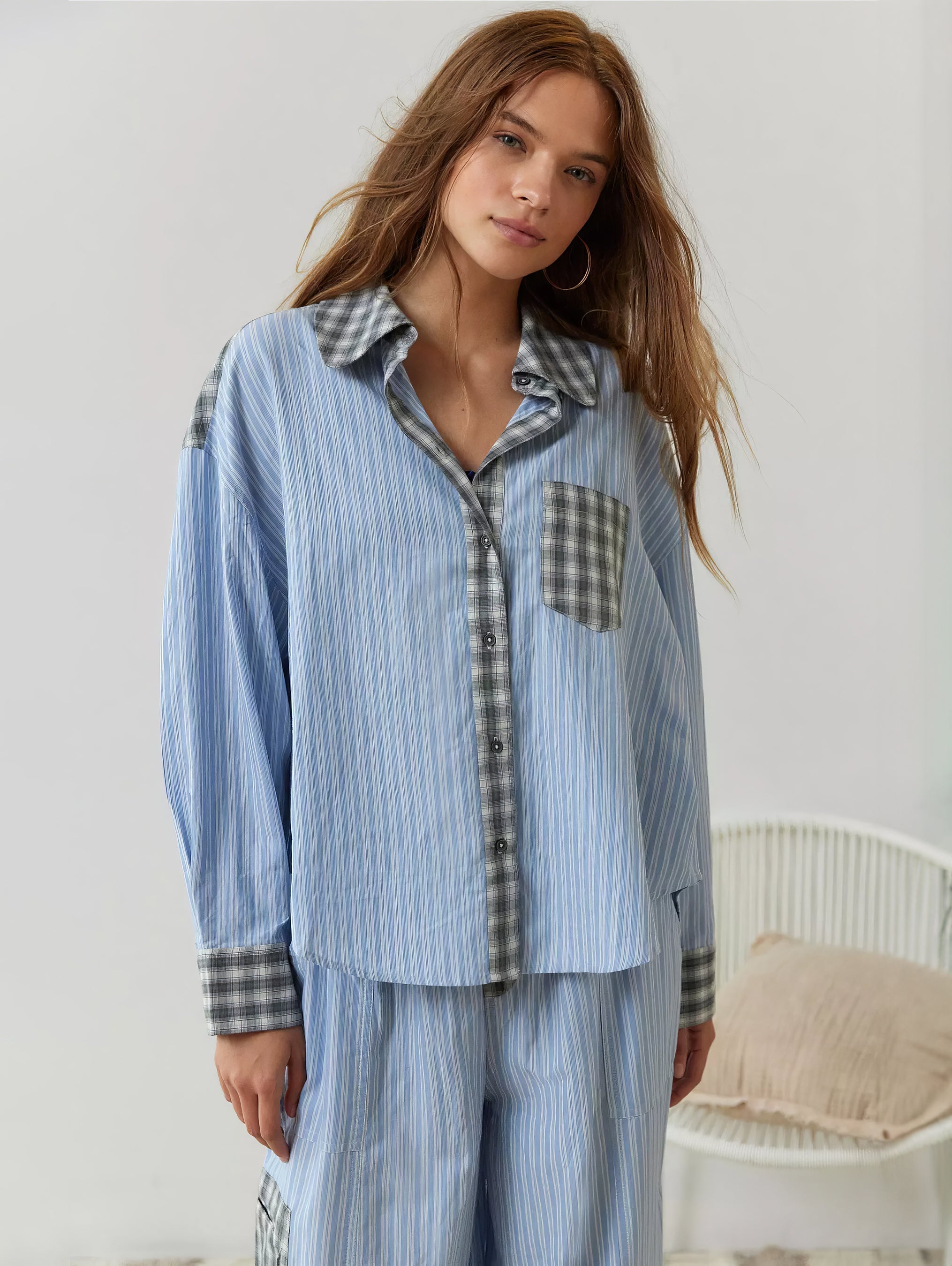 Ensemble Deux Pièces a Carreaux Chic Pour Femmes | Stylé
