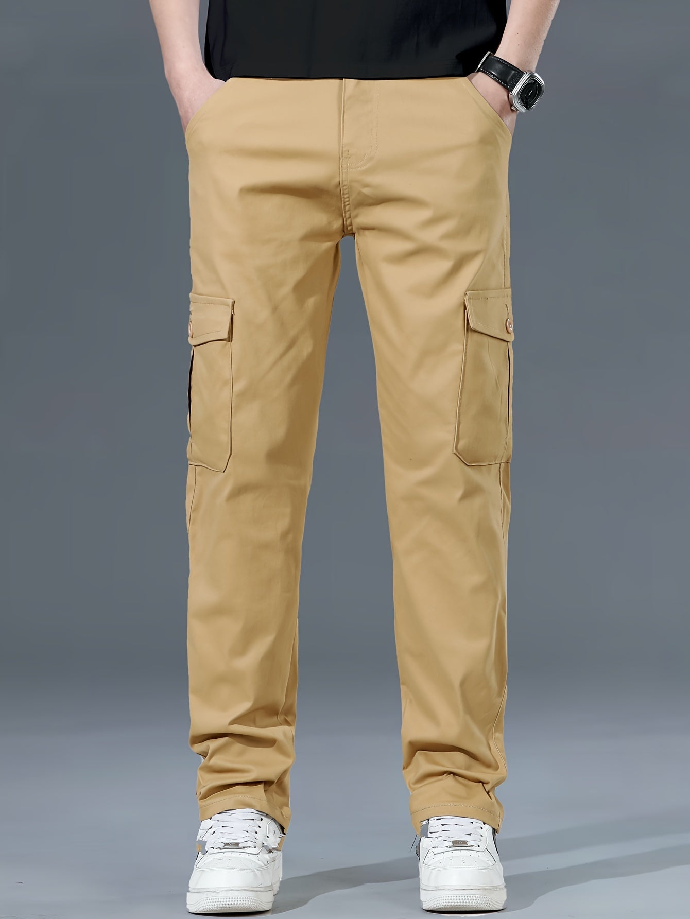 Menss Solid Color Cargo Trouser | Regular Fit