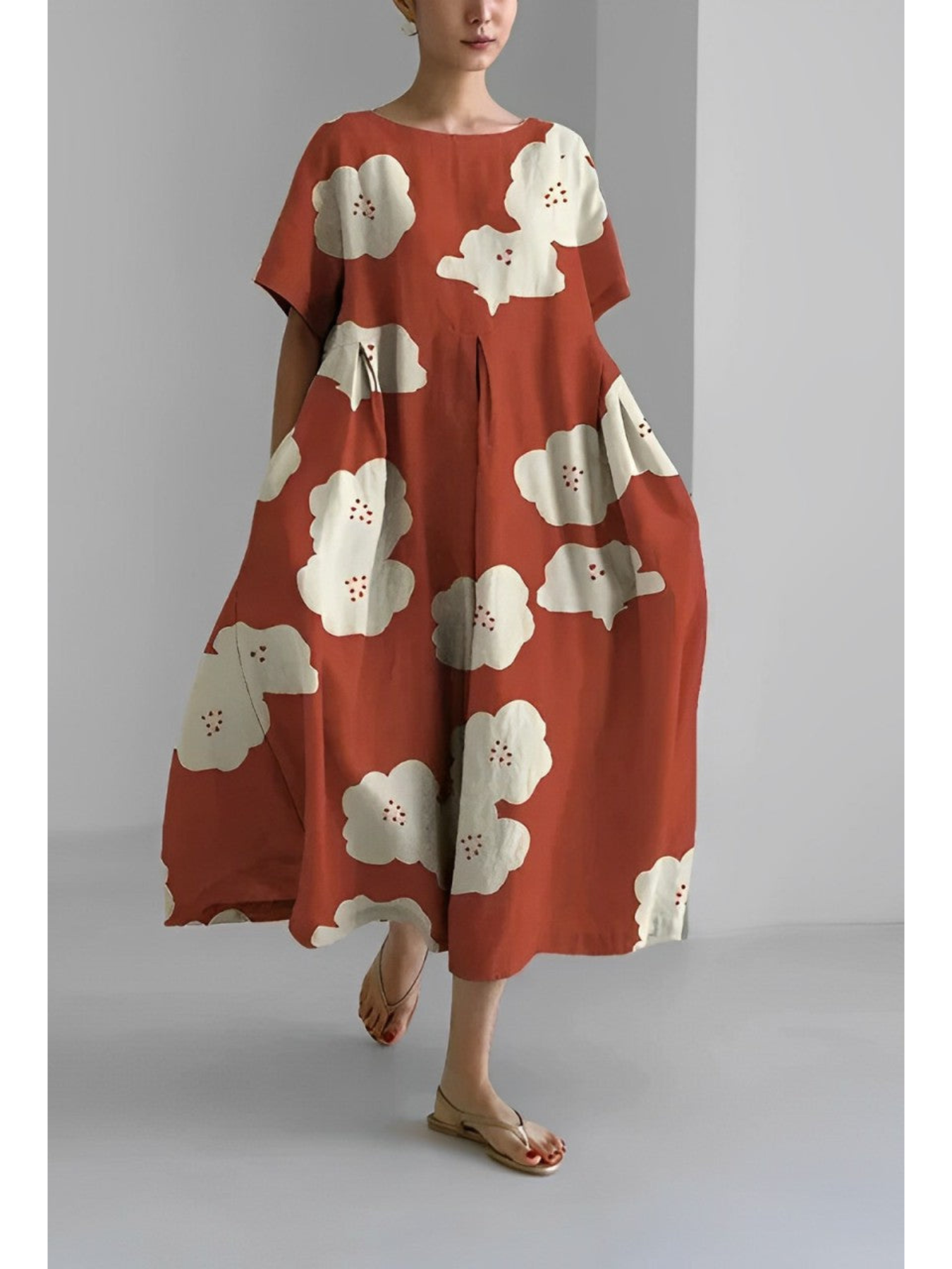 Robe Midi Imprimée pour Femmes | Élégante