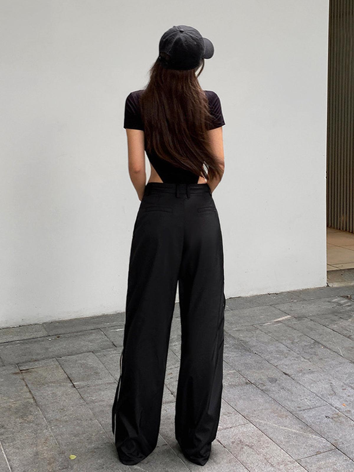 Women’s Relaxed Fit Wide-Leg Track Trousers | Sporty Style