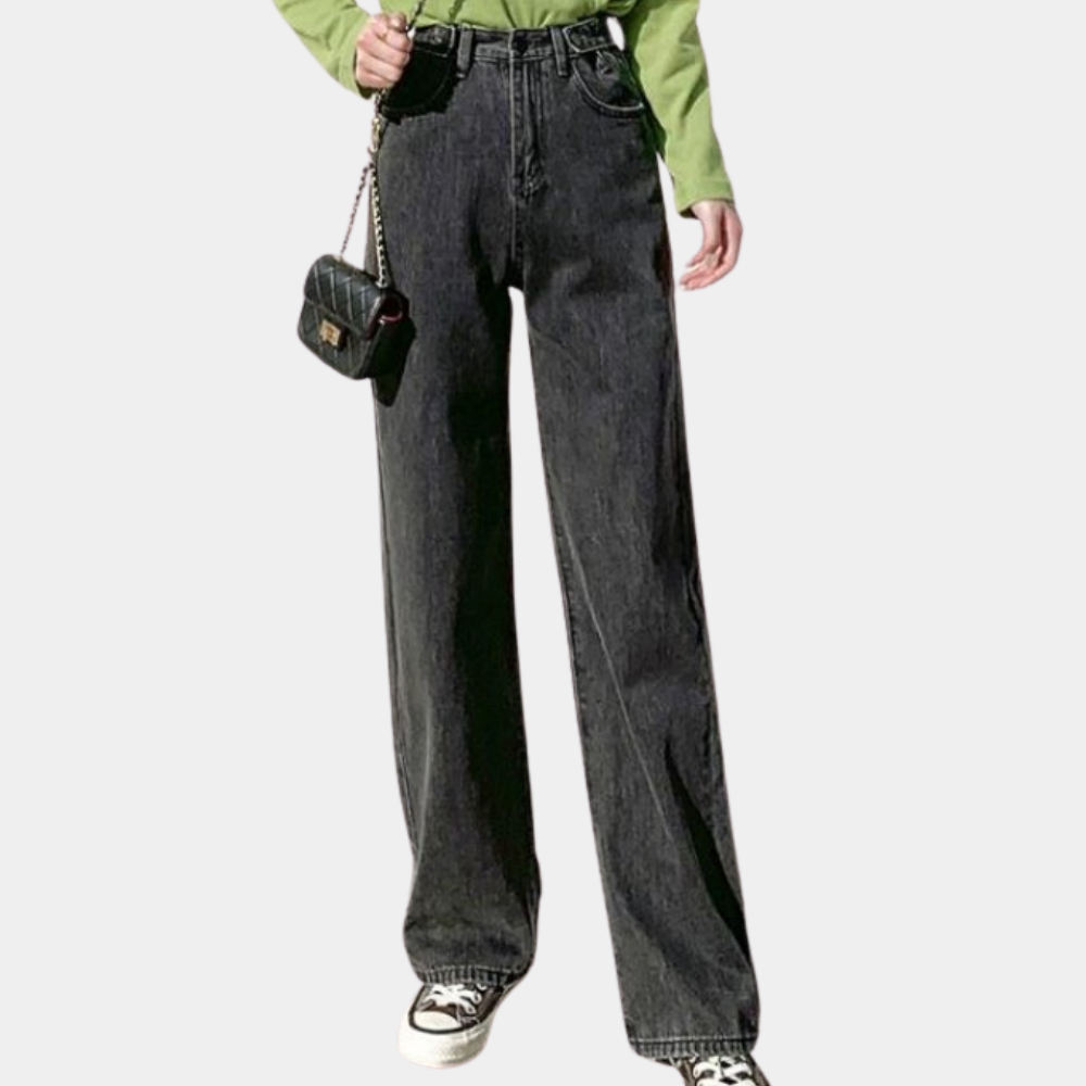 Women’s Cozy Wide-Leg Jeans | Winter jeans