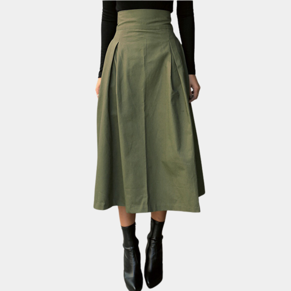 Women’s Pleated Tie-Back Skirt | Midi