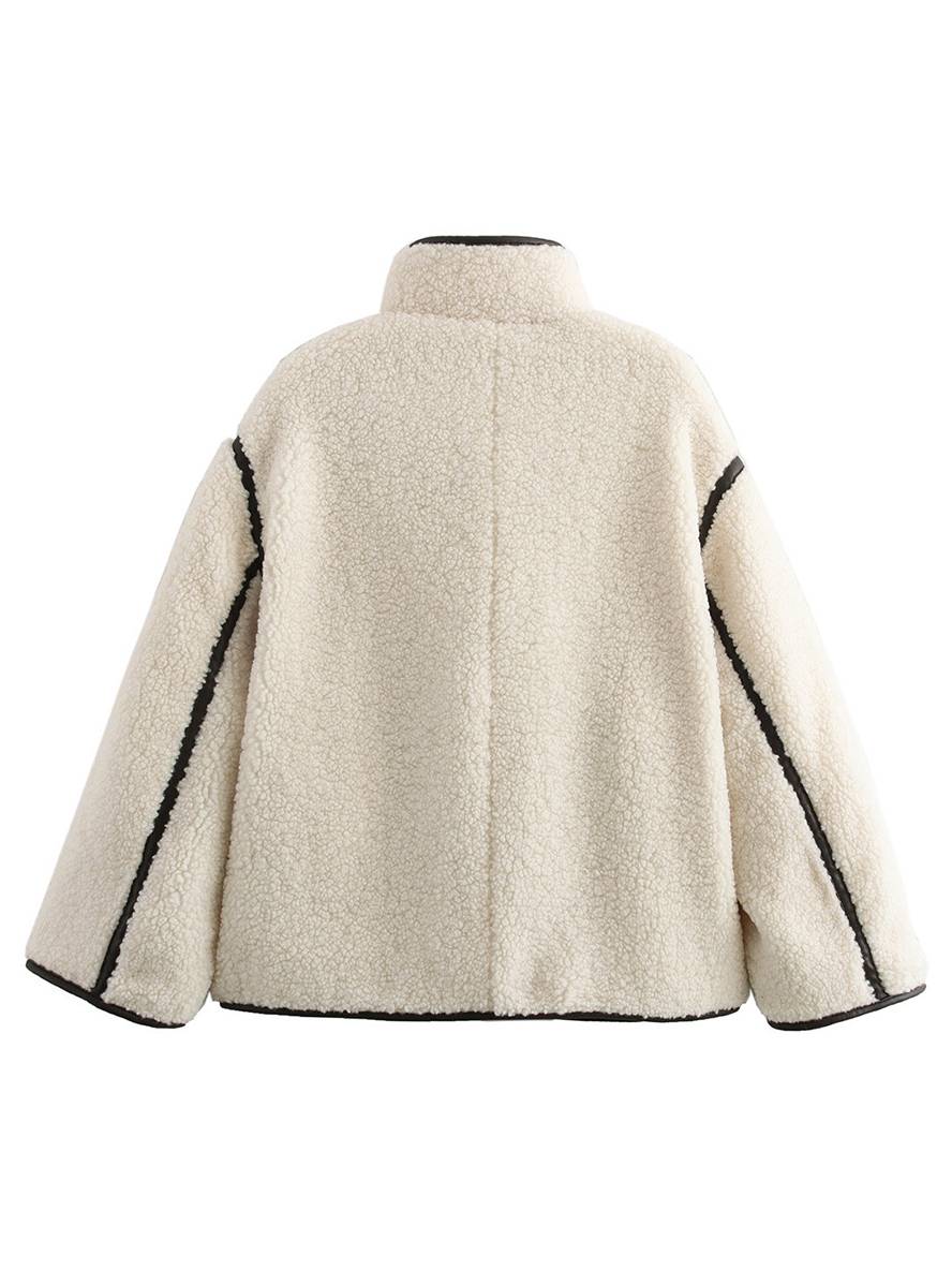 Women’s Oversized Jacket with High Collar and Pockets | Winter Style