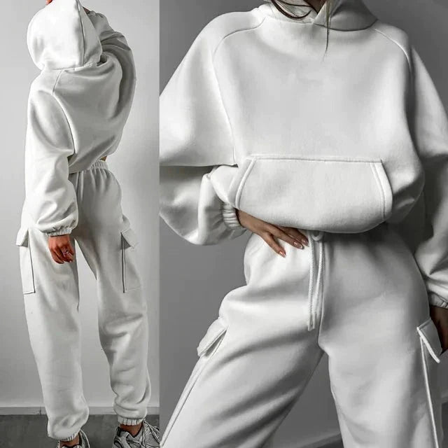 Women’s Casual Hooded Tracksuit | Stylish Two-Piece Jogger