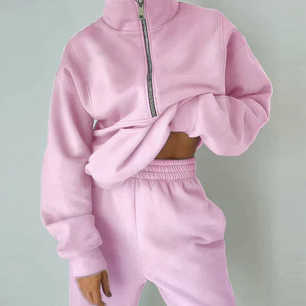Women’s Oversized Jogging Set | Half-Zip Style