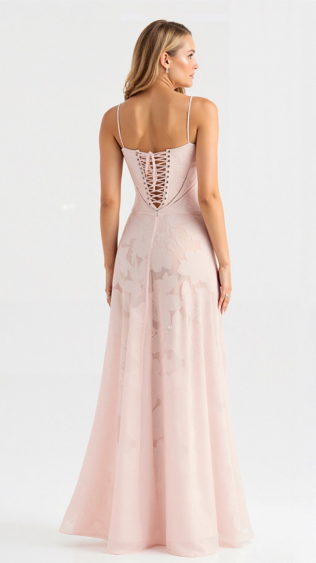 Women’s Winter Wedding Guest Dress | Maxi with Lace-Up Back