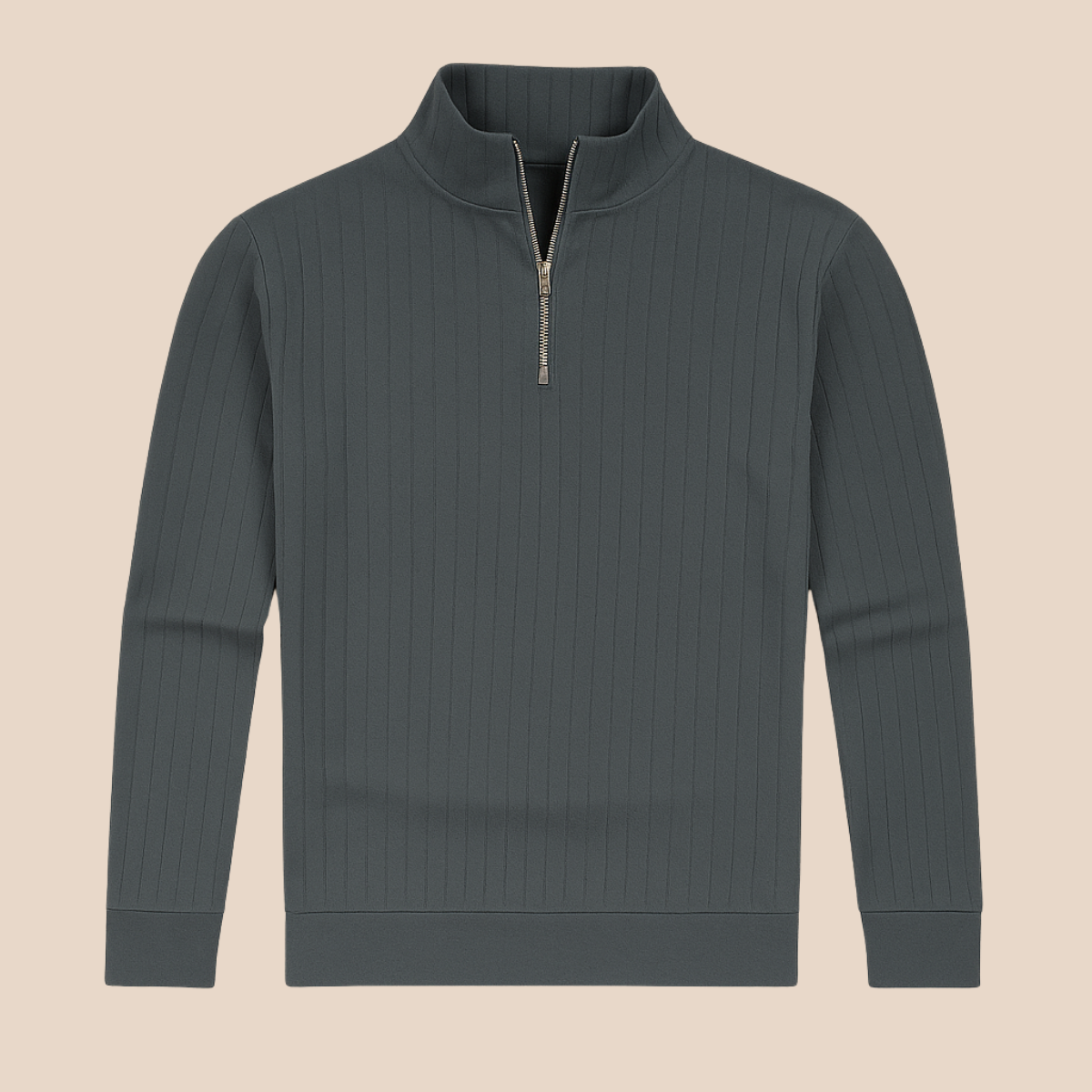 Men’s Half Zip Jumper | Ribbed Design