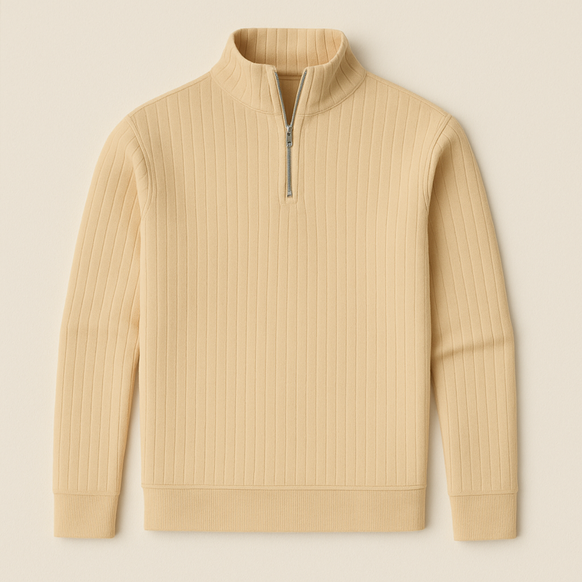 Men’s Half Zip Jumper | Ribbed Design