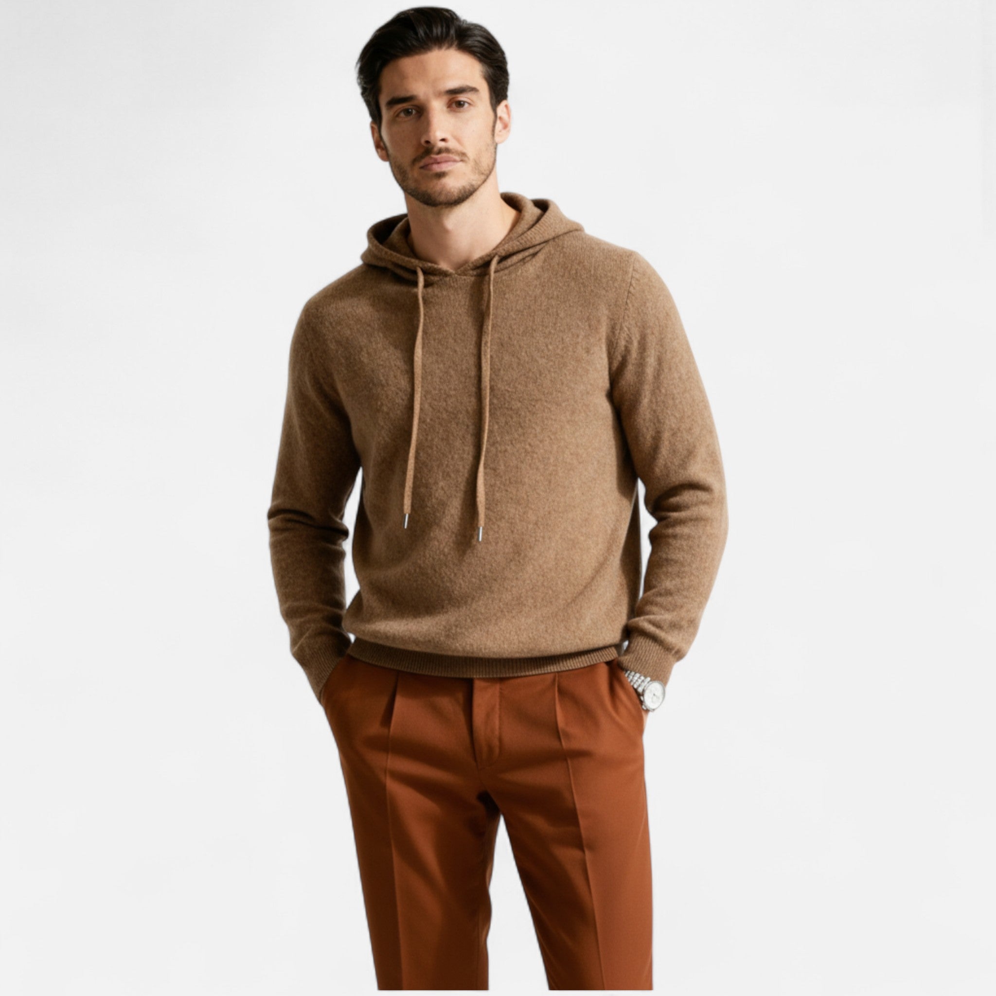 Men’s Knitted Hoodie | Minimalist Design