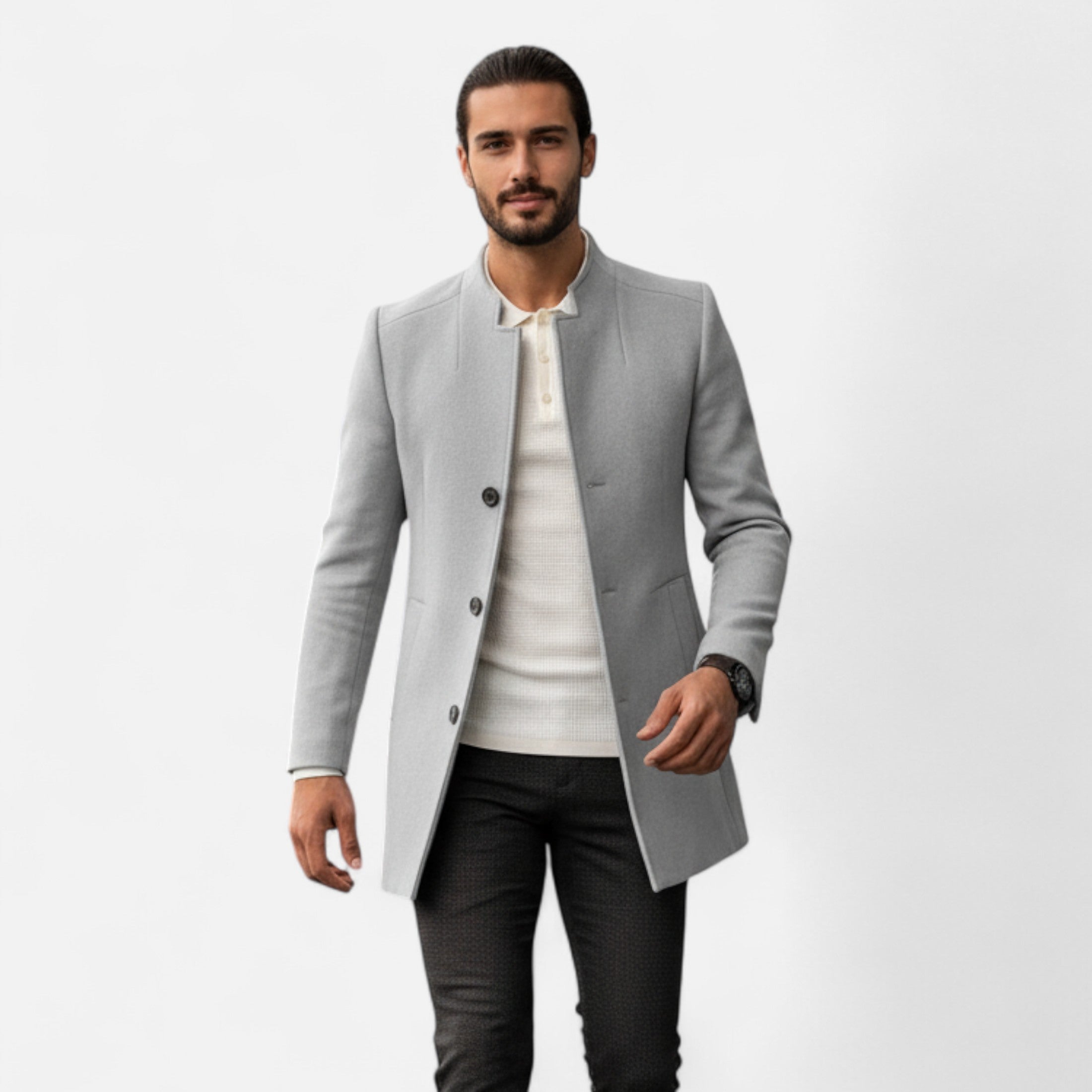 Men’s Tailored Coat | Single-Breasted Design
