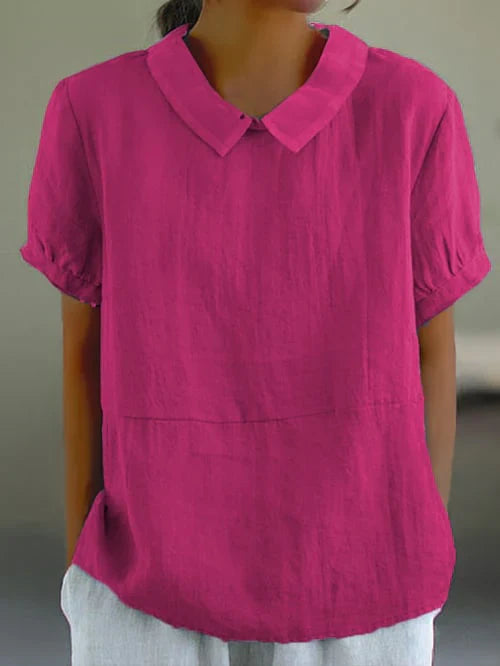 Women’s Short-Sleeve Collared Blouse