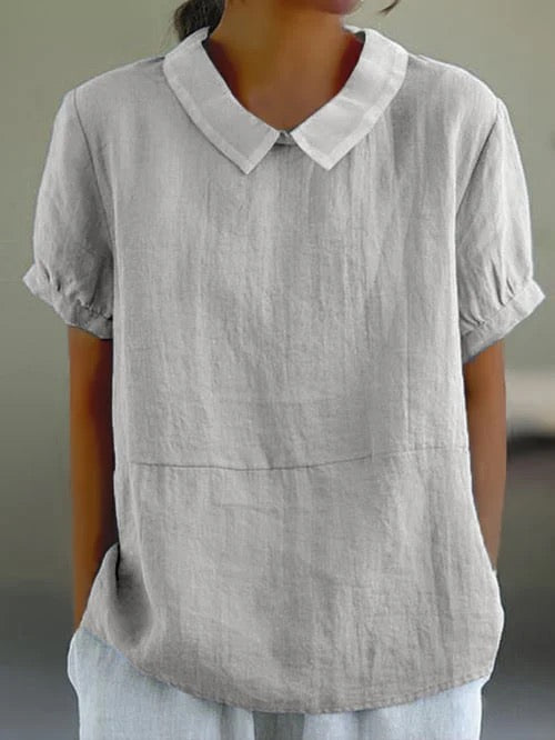 Women’s Short-Sleeve Collared Blouse