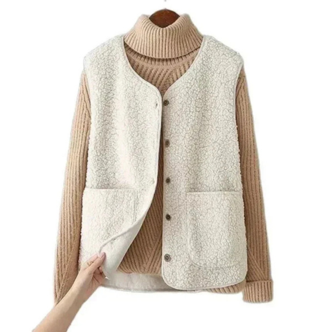 Gilet sans Manches Effet Mouton Douillet | Léger et Chaleureux