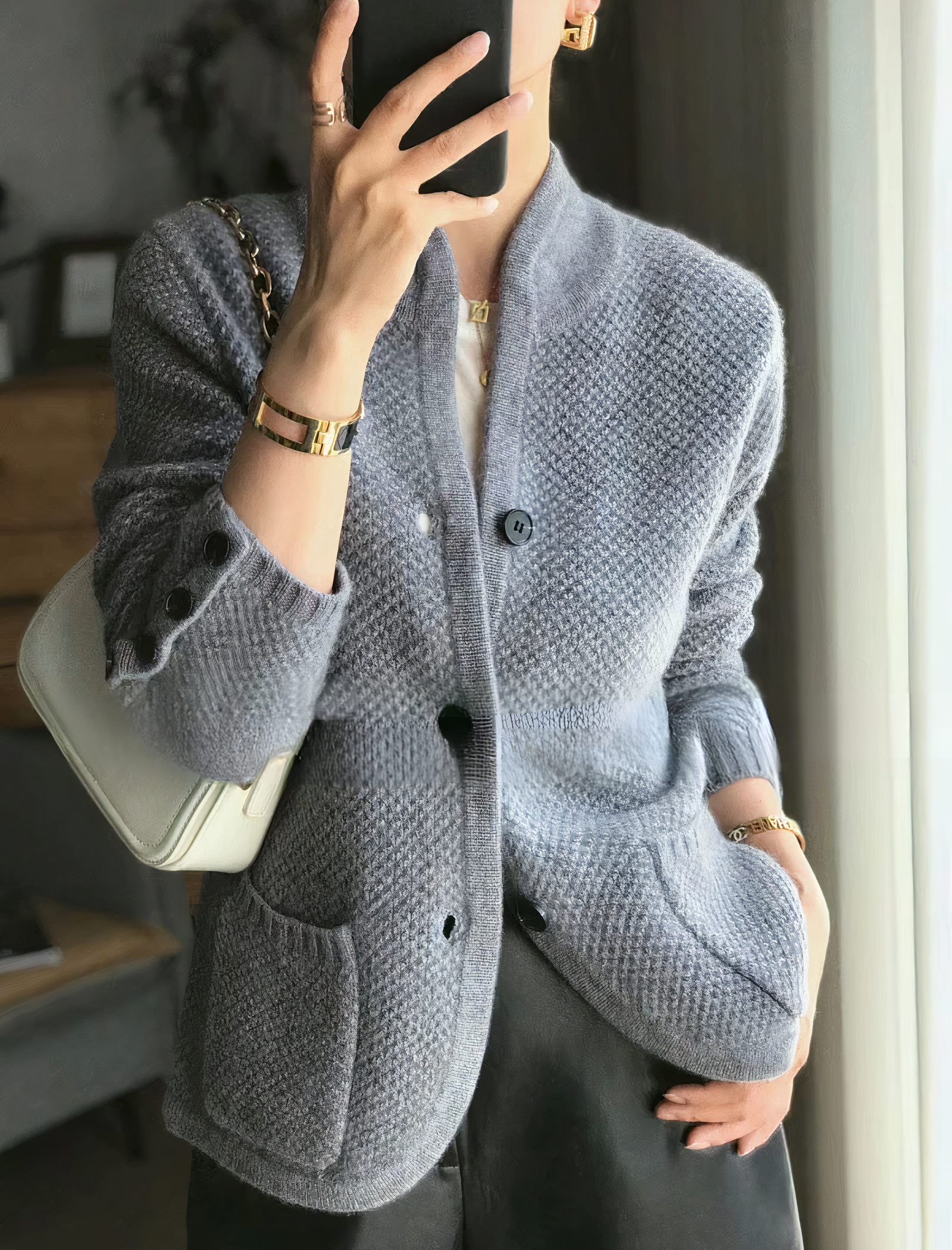 Women’s Buttoned Knit Cardigan | Classic Style
