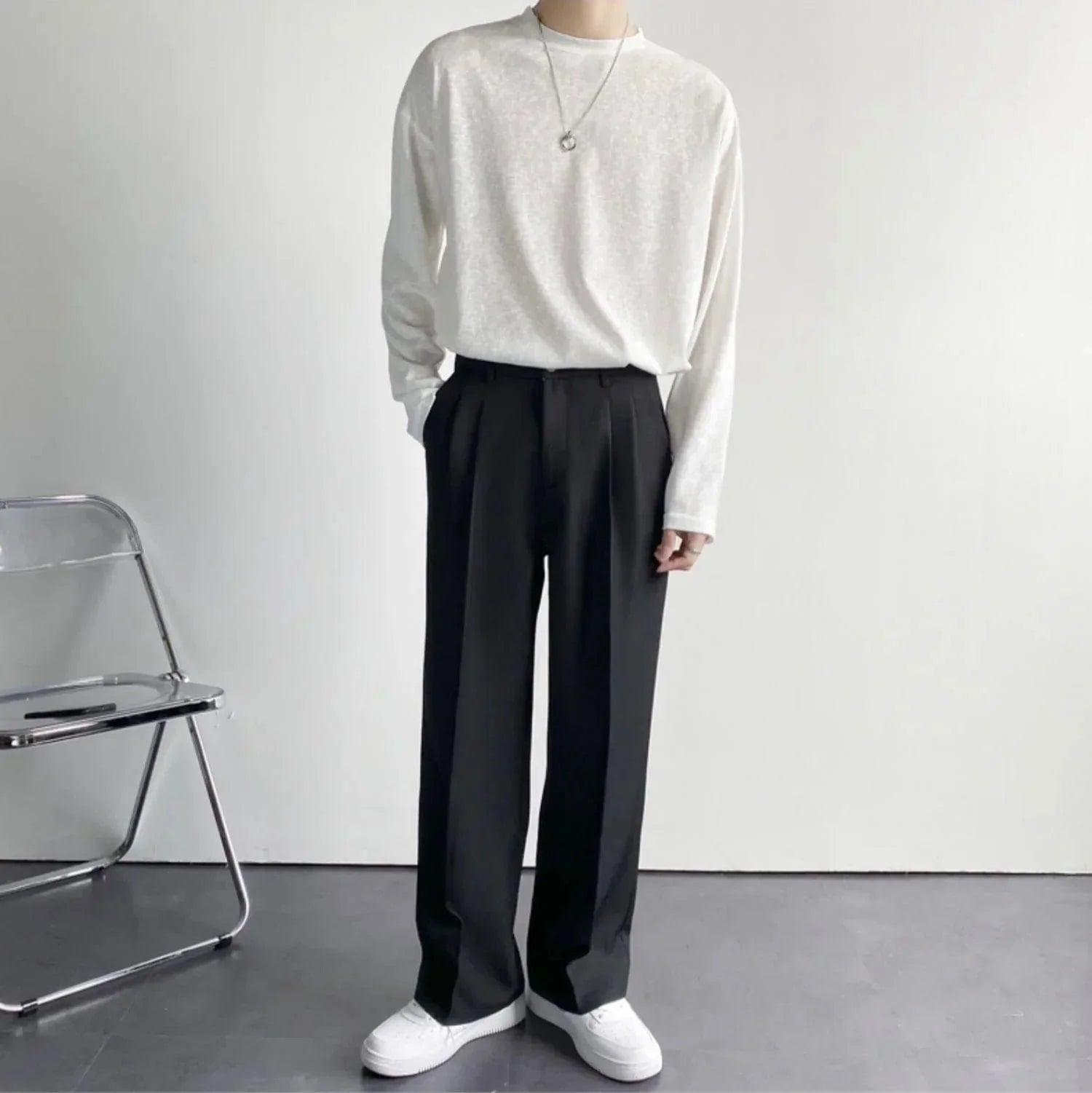 Men’s Old Money Wide-Leg Pants | Stylish
